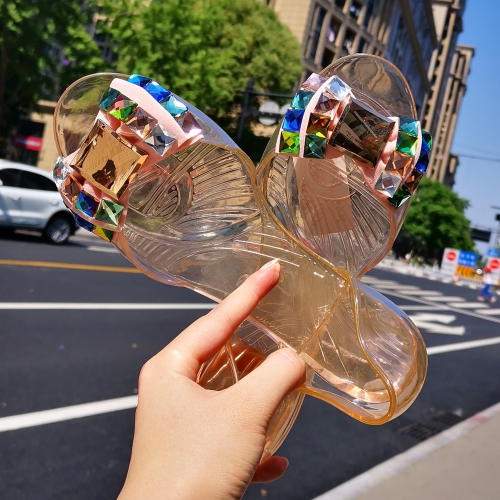 Jolimall Brand New Bowknot Peep Toe Jelly Sandals